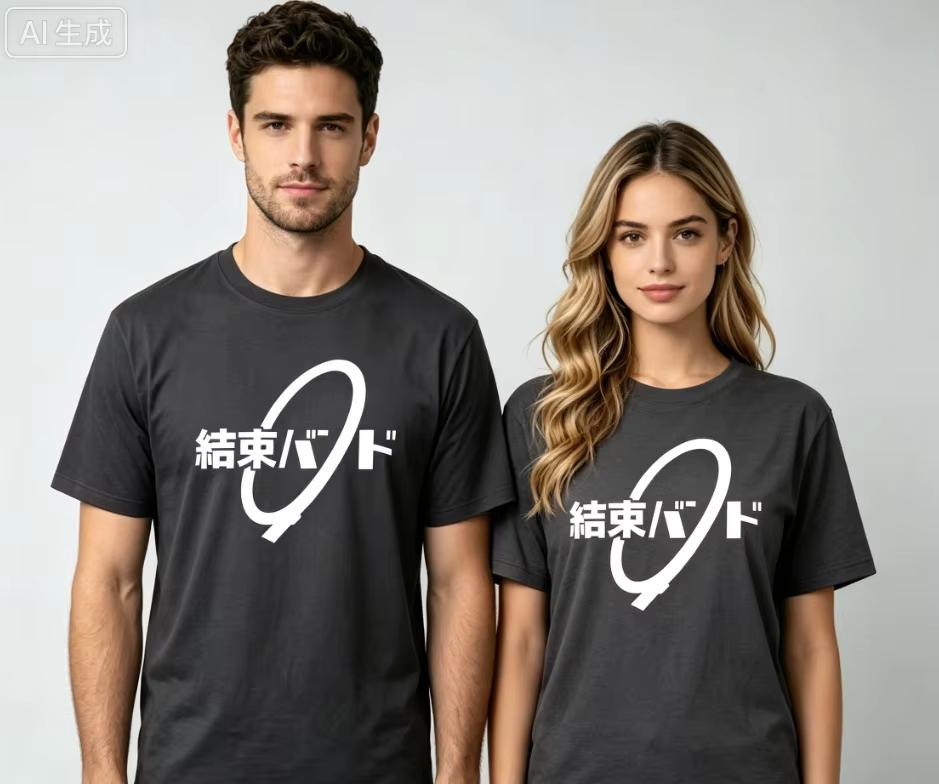 2026 New Unisex Crew‑Neck Short‑Sleeve T‑Shirt, Japanese Circular Text Graphic‑Print Harajuku‑Style Oversized T-shirt
