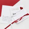 Handmade Love Greeting Cards Blessings Wedding Invitation Heartbeat Postcard  Anniversary
