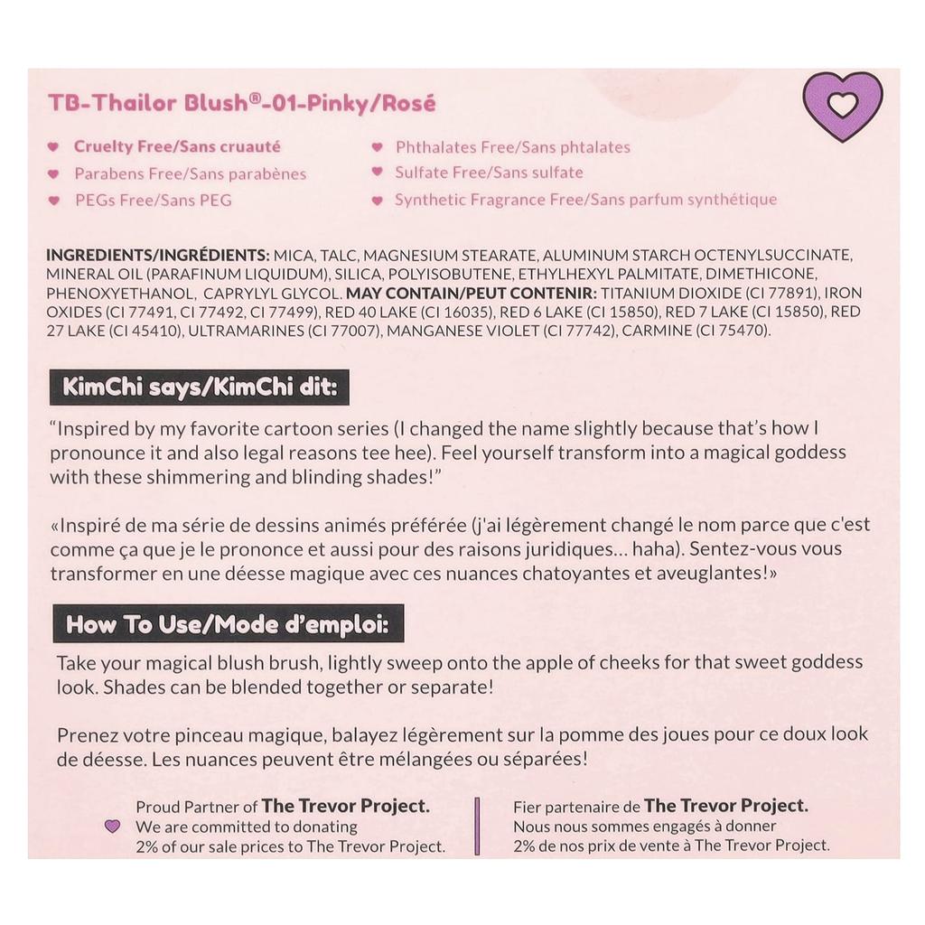 Thai Blusher®, 01 Pinky, 7G(0.25Oz)
