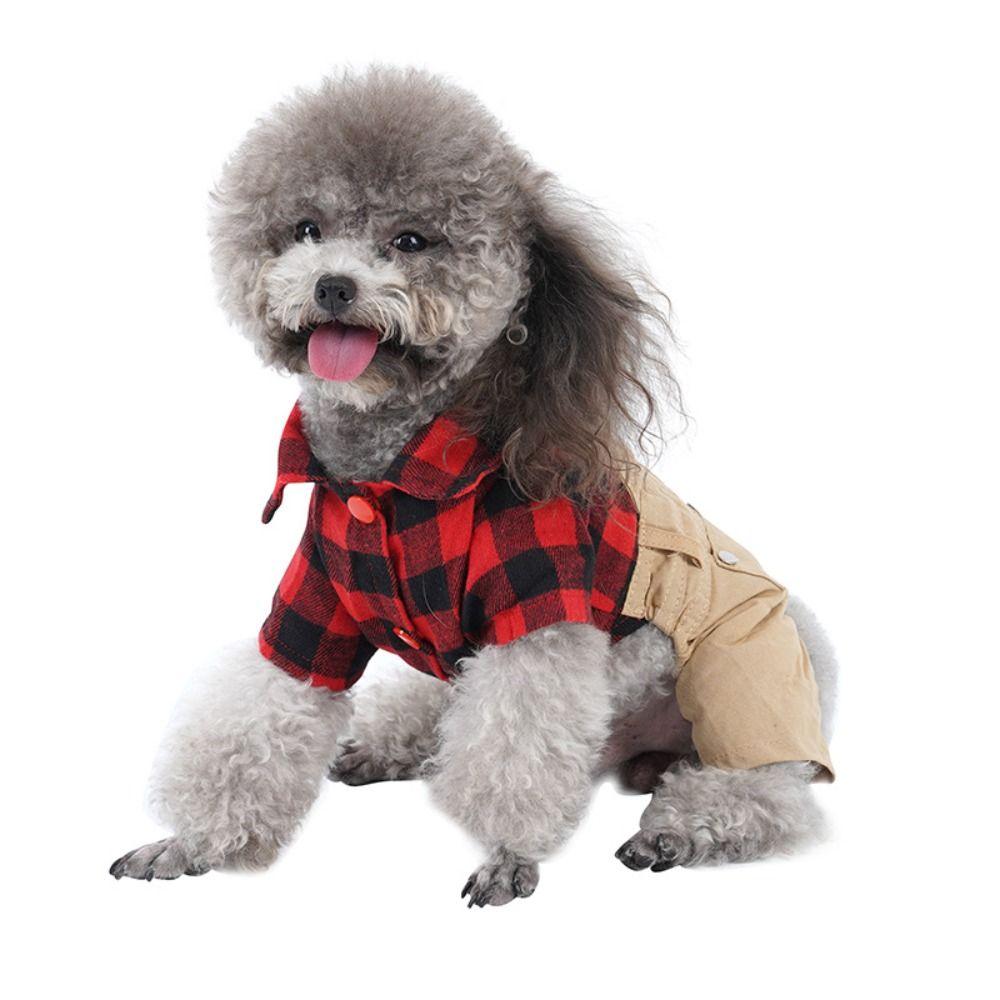 

Cute Dog Clothes Soft Pet Pullover Pet Supplies Puppy Jumpsuits Cat M червоний