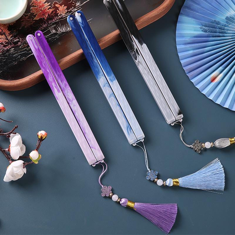 1 ks Magnetický skládací vějíř Přenosný s třásněmi Klasický ruční vějíř Venkovní Papírový Čínský K dispozici více možností