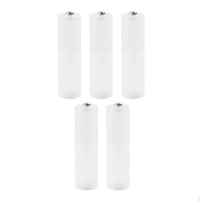 Adaptadores de Bateria 5x AAA para AA Conversores Estojos Substituição Transparente de Conversão para Situações de Emergência