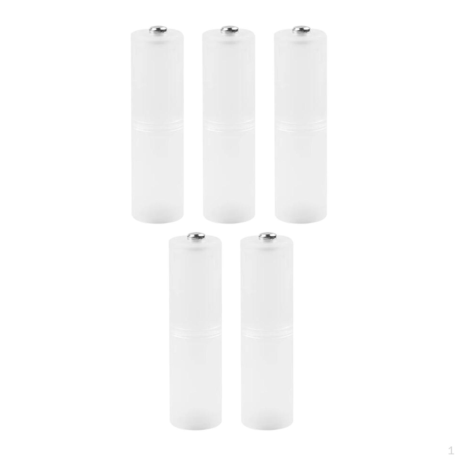 

5x AAA to AA Battery Adapters Converter Cases Replacement Clear Conversion for Emergency Situations
