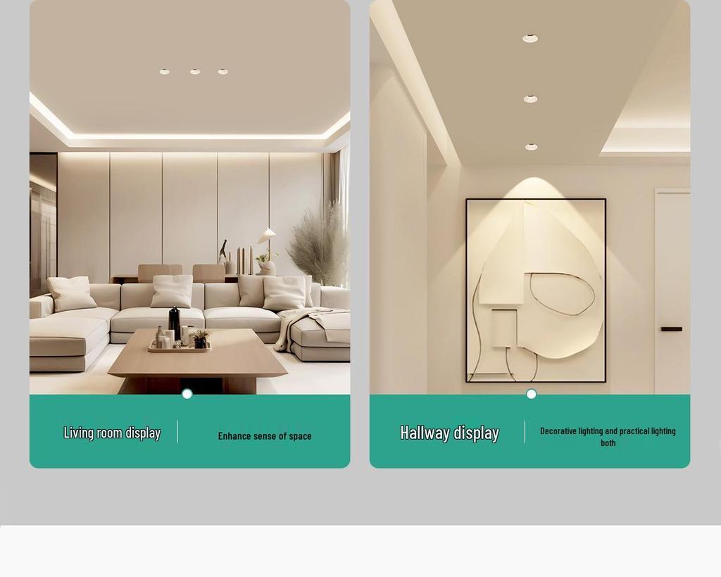 High CRI Frameless Anti-Glare COB Spotlight for Home & Hotel