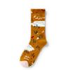 French Retro Abstract Oil Painting Mid-Calf Socks - Trendy Autumn/Winter High-Top Creative Combed Cotton for Women