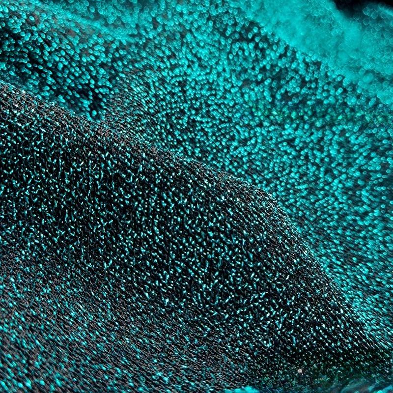 100/300/500cm Starry Stage Wedding Clothing Fabric Glitter Knitted Metallic Fabric DIY Sewing Handmade Elastic Cloth