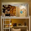 University Dorm Blackout Privacy Curtain - 3-Door Mosquito Net for Bunk Beds