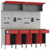Workshop Cabinet Set with Drawers and Storage 10 pcs Red