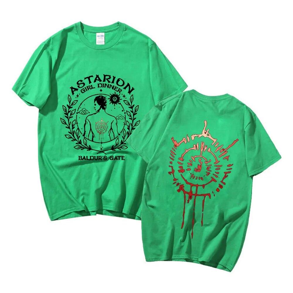 Heißer 2023 Astarion Doppelseitige Grafik T Shirt Unisex Frauen Mode Ästhetische Kleidung T-shirt Übergroßen T Shirts Tops Streetwear