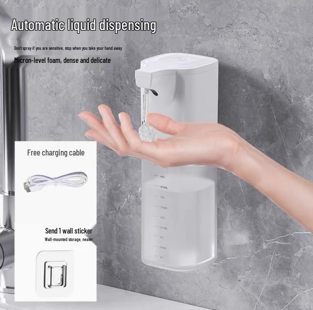 USB-uppladdningsbar väggmonterad skumsåpedispenser