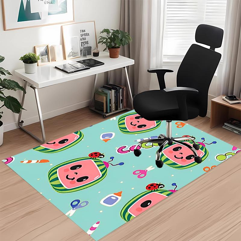 Cocomelon Printed Carpetrugfor Office Chair Living Room Bedroom Kitchen Room Decor Gifts