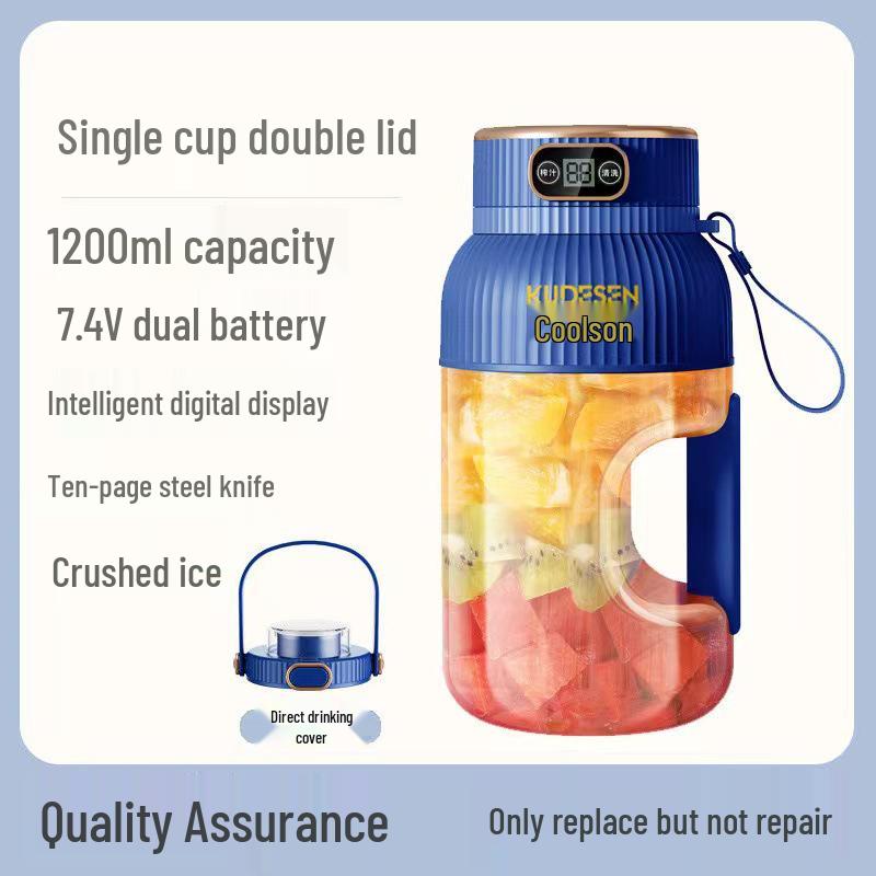 Wireless Portable Juicer Cup & Ice Crusher with Large Capacity