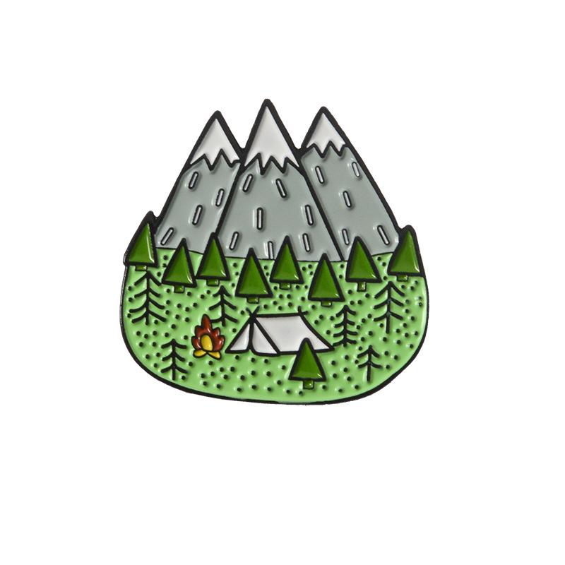 Travel & Camping Fun: 20-Piece Badge & Pin Set with Backpack & Denim Jacket Accessories