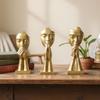 Zestaw 3 wielofunkcyjnych rzeźb abstrakcyjnych Figurki modlitewne z żywicy Ozdoby do stylizacji wnętrz Dekoracje na biurko i półkę