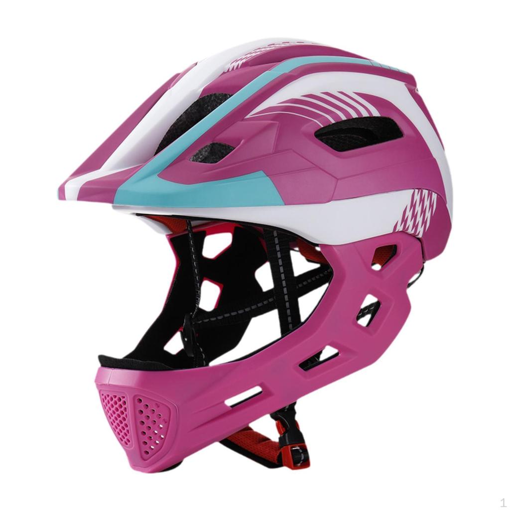 Kinder Fahrradhelm Kinder Vollgesicht Belüftung Tragbar Straße Berg für Roller