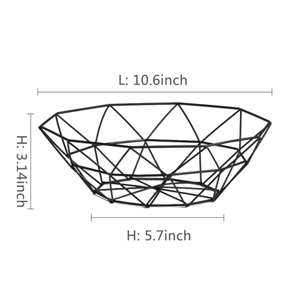 Metal Fruit Basket Morden Wire Snack Bread Vegetable Storage Bowls Kitchen Eggs Dessert Holder Nordic Style Organizer Cake Stand