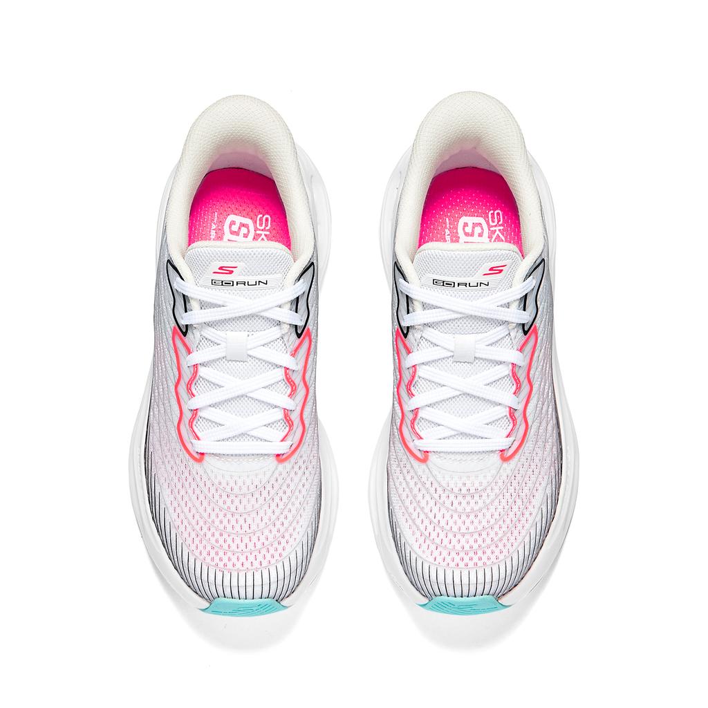 Skechers Serie Go Comode Versatili Traspiranti Supportive Basse Casual Scarpe da Corsa Donna Sneaker Bianca 129404-WMLT