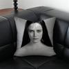 EEva Green Cushion Cover Pillow Case Antidustmite Invisible zipper silky plush cushion