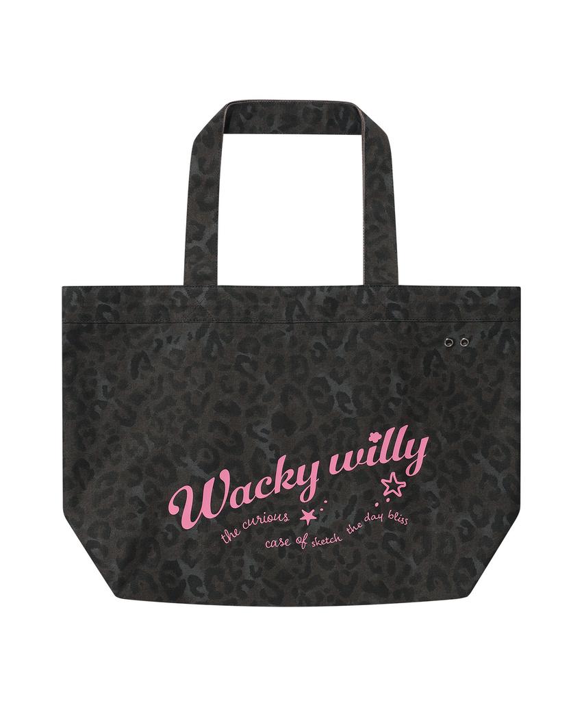 Wacky Willy Women'S Leopard Reversible Tote Bag Brown