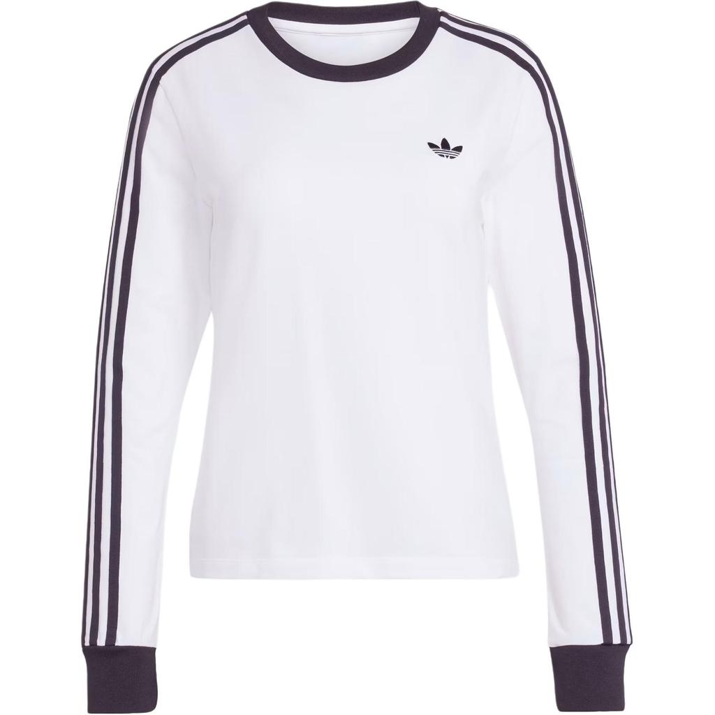 Adidas Originals 3 Stripes Firebird Adicolor Series Knitted Round Neck Slim Fit Long Sleeve T-Shirt Women tops KD3688