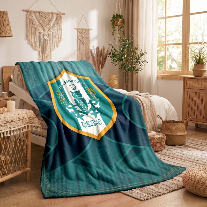 Sheffield Wednesday Theme Fleece Blanket Cozy Soft Plush Blanket For Bedroom Couch Travel