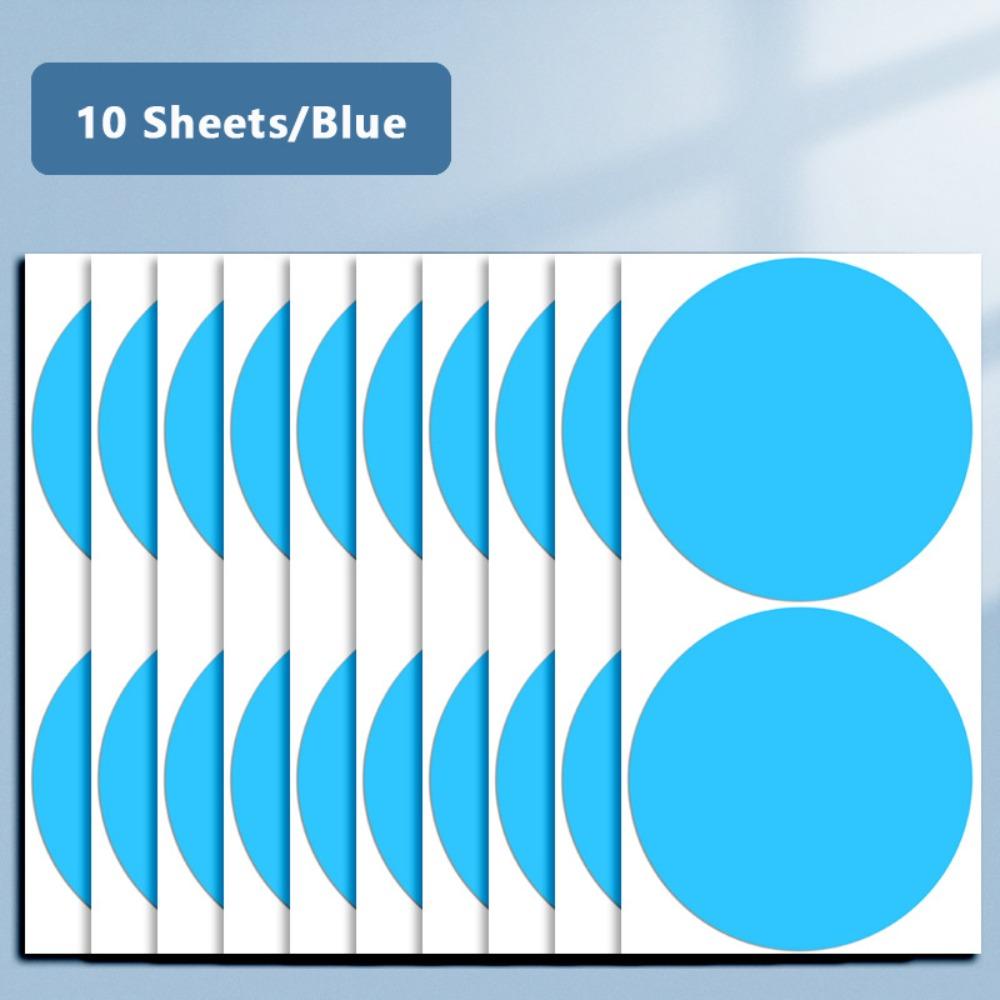 10Sheets Colored Self-adhesive Stickers 10cm Label Sticker Classification Dot Sticker Office Use