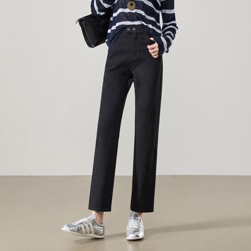 Ese-Y Damen Stretch Cropped Straight-Leg Jeans