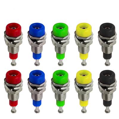 20pcs 2mm Banana Socket Binding Post Nut Banana Plug Jack Electrical Connector Terminal Test Hole DIY Parts