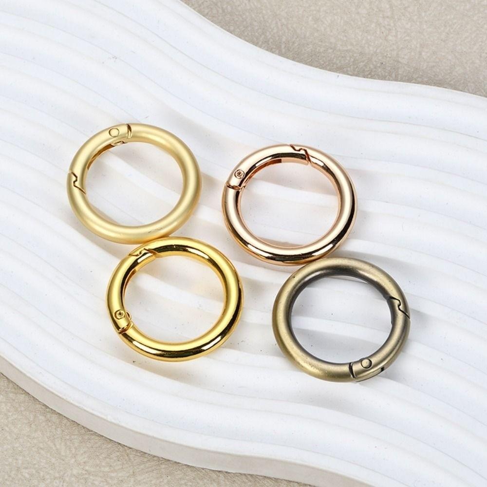 Black O-Ring Buckles Clips Zinc Alloy Round Push Trigger Snap Hooks New Purses Handbags Carabiner