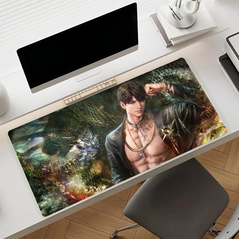 Caleb Love and Deepspace Game Mouse Pad Non-slip Rubber Gamer Balance Computer Mat Decoracion Deskmat Laptop Office Large