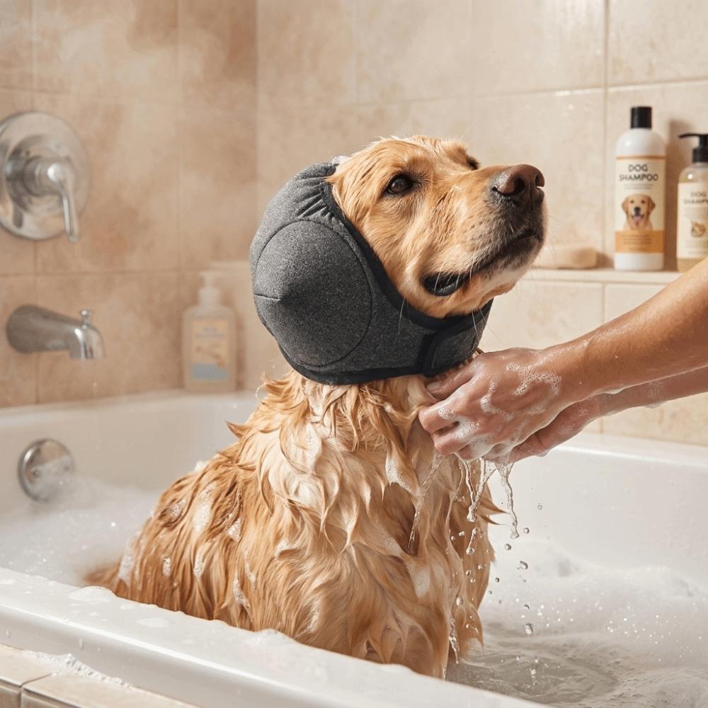 Breathable Dog Calming Earmuff Adjustable Noise Reduction Earmuffs Soundproof Dog Hood Bath Time