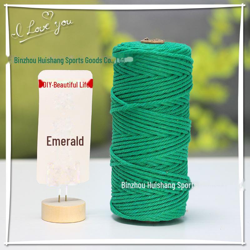 3 mm, 4 mm, 5 mm farbiges geflochtenes Baumwollseil für selbstgemachte und handgefertigte Wandteppiche, Geschenkdekoration, Hüte