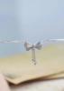 Exquisite S925 Sterling Silver Bow Tassel Pendant Clavicle Necklace for Women