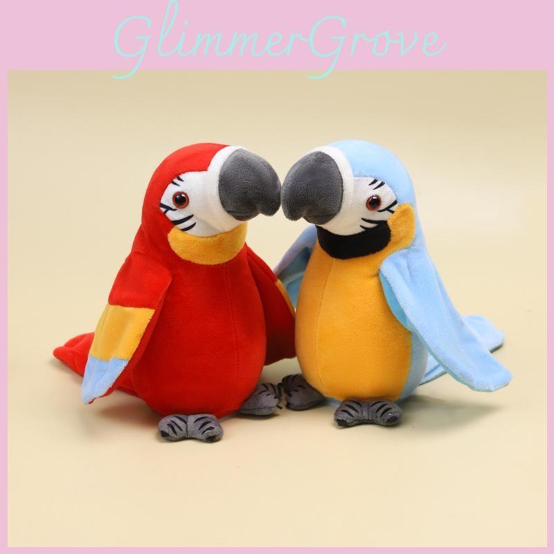 Realistic Parrot Plush Toy Stuffed Doll With Talking Voice Interactive Recording