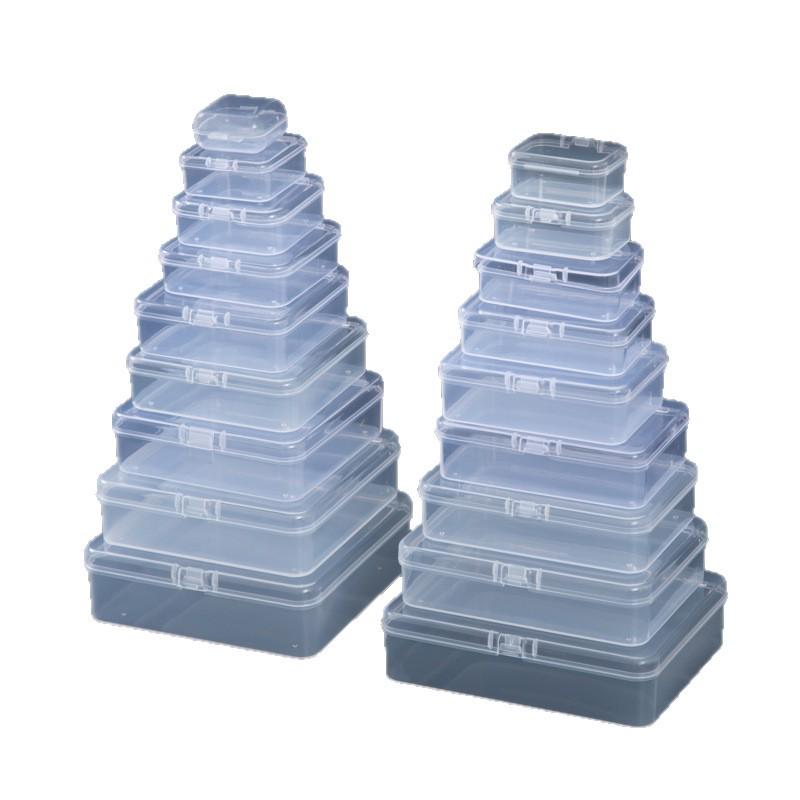 Rectangular Transparent PP Plastic Storage Box for Stationery, Cards, Hardware, Jewelry, and Fishing Gear