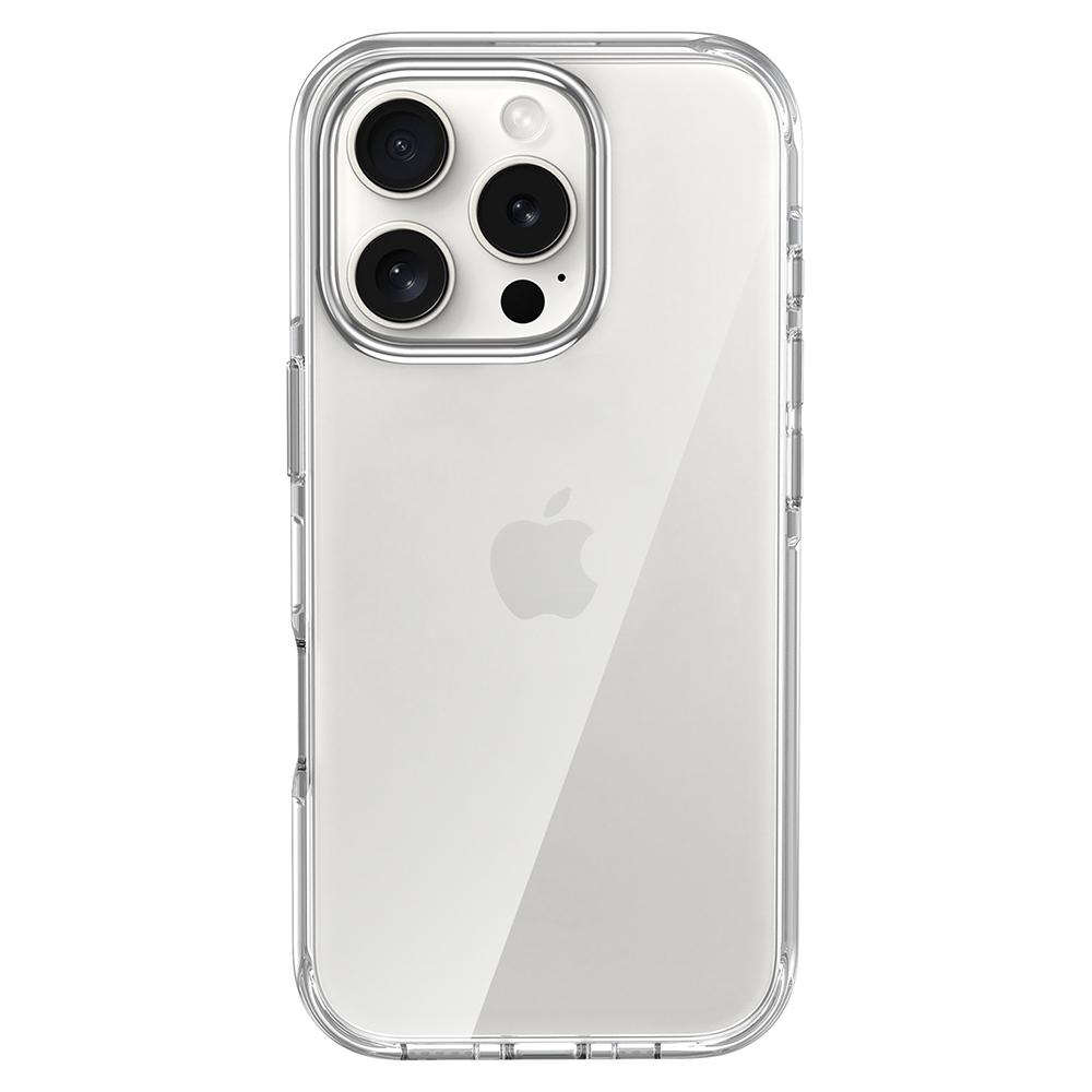For iPhone 16 Pro Case Airbag Design PC+TPU Clear Protective Phone Cover