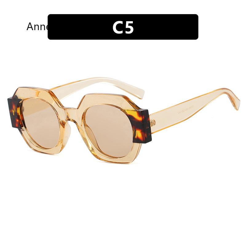 New Fashion Square Sunglasses Woman Vintage Shades  Design Vintage Polygon Sun glasses Female Tourism Glasses Lady Oculos