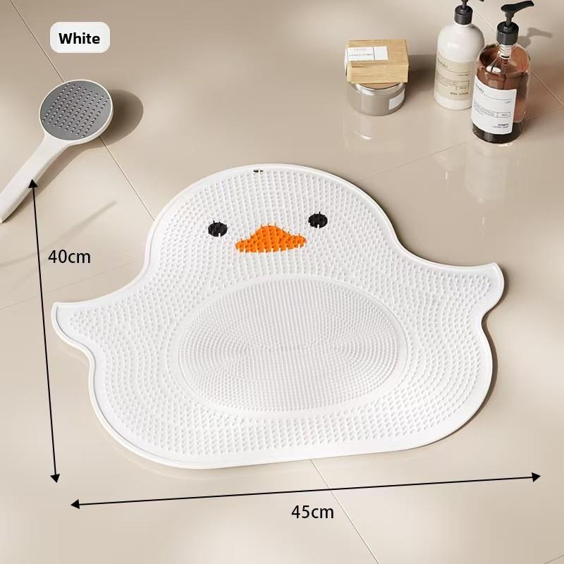 Silicone Duck massage suction cup foot pad bathroom non-slip mat bathing foot rubbing artifact foot washing shower floor mat