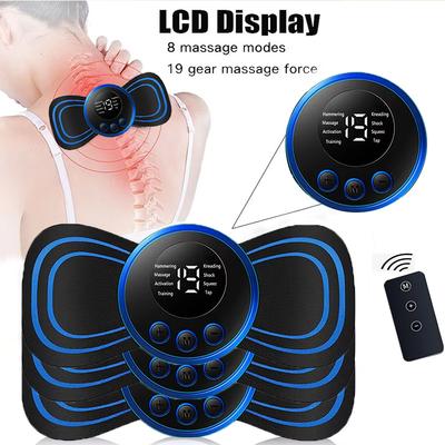 EMS Neck Massage 8 Mode 19 Gears Electric Pulse Neck Massager Relieve Muscle Fatigue Tools Relax For Men&Women