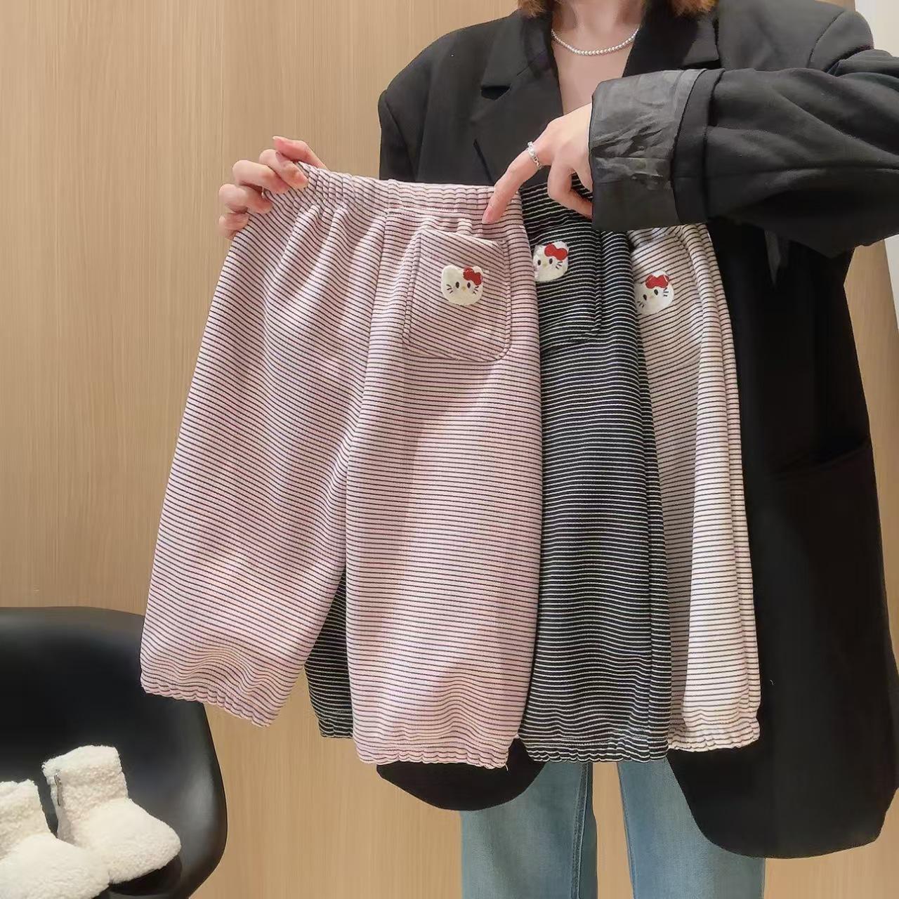 

Girls Fleece-Lined Long Pants: Children s Thickened, Warm, Versatile, Casual, Lightweight, Comfortable, Trendy Home and Outdoor Wear. 80 cm (Height 65-75 cm)
