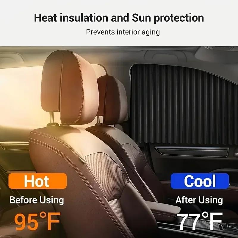 2/4pcs Car Blinds Car Camping Window Covers Car Window Shades Car Window Shades Portable Car Window Shades Adjustable