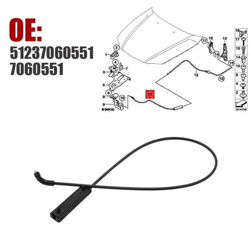 1pc Auto Accessories Car Engine Hood Release Cable Car Engine Cover Cable Car Engine Cable Repair Tool for BMW E87 7060551