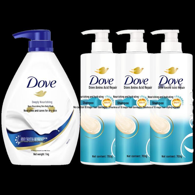 Dove Deeply Nourishing Shower Gel & Amino Acid Shampoo Set