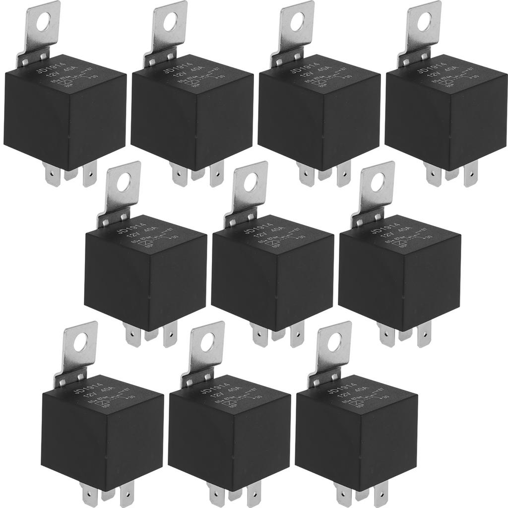 5/10Pcs Waterproof Automotive Relay 12V 5pin 5P 40A Car Relay With Black Red Copper Terminal Auto Relay With Relay Socket Switch