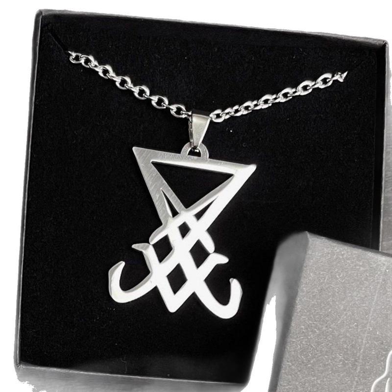 Collana con Sigillo di Lucifero Gotico e Mistico per Uomo e Donna