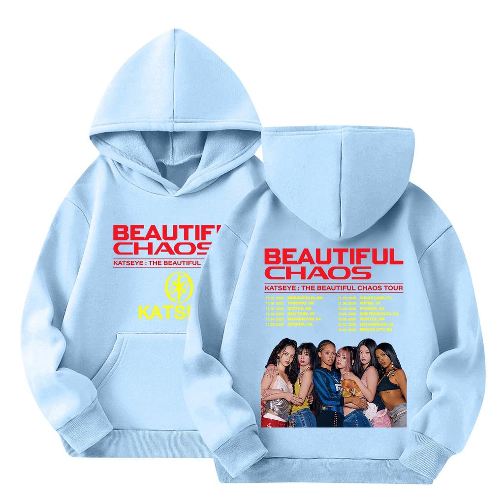 Hanorac pentru copii cu glugă, imprimat gradient, cu mâneci lungi, hanorac larg pentru femei, hanorac