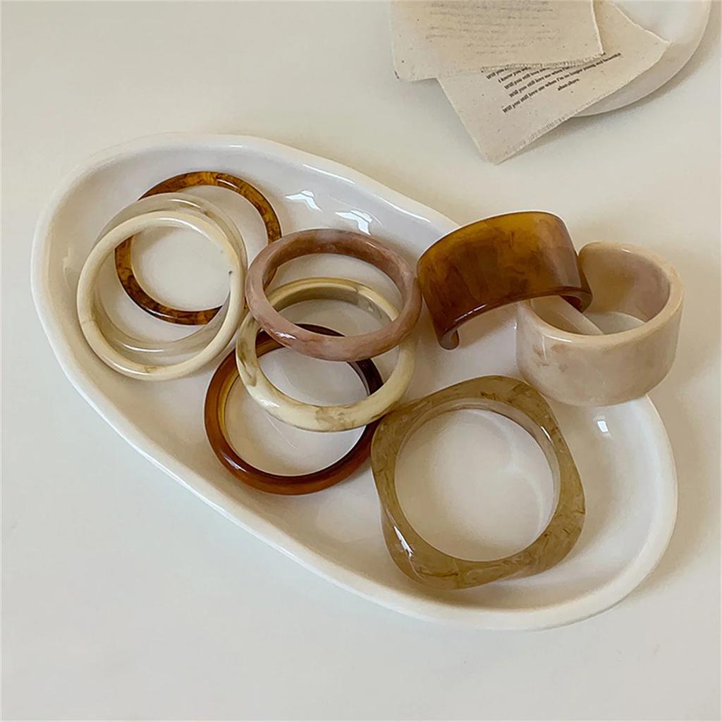 Y2k Acrylic Wide Edge Bracelet Europe American Exaggerated Retro Hand Ring Jewelry Accessories Minority Design Hip Hop Bangle