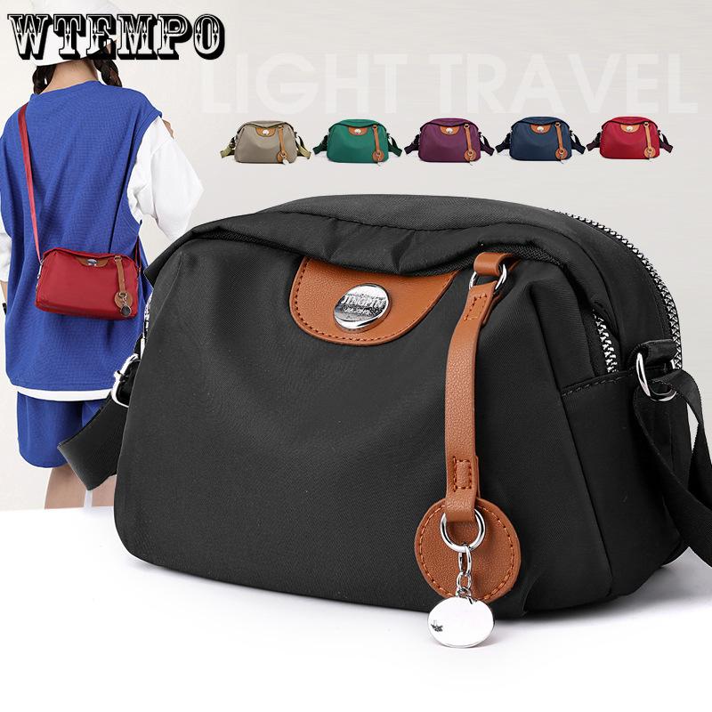 Nylon Canvas Crossbody Bag for Women Casual Oxford Cloth Single Shoulder Small Bag Fashionable