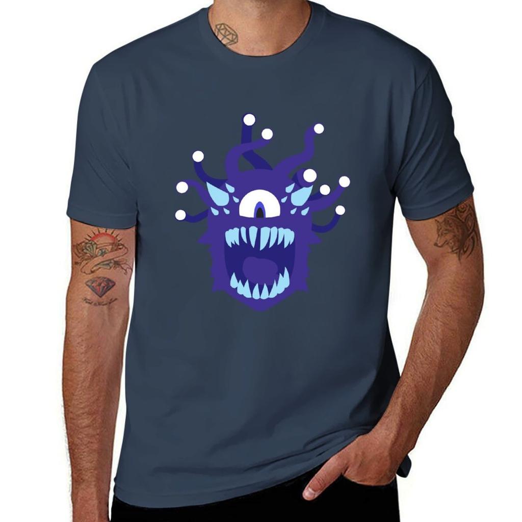 Beholder (Blue) T-Shirt Man T Shirts Cotton T Shirts for Man Pack Cotton T-Shirt