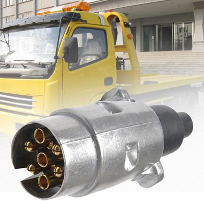 12V 7 pini rotund rulotă remorcă camion din aliaj de aluminiu conector adaptor priză